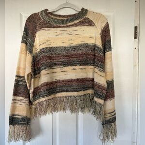 Women’s‎ Cropped Fringe Sweater